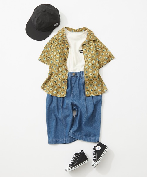 CIAOPANIC TYPY(チャオパニックティピー)の「【KIDS】OSOROバティックオープンカラーシャツ(シャツ/ブラウス・キッズ・ブラウン/ベージュ・105/120/140/150)」の4枚目の写真