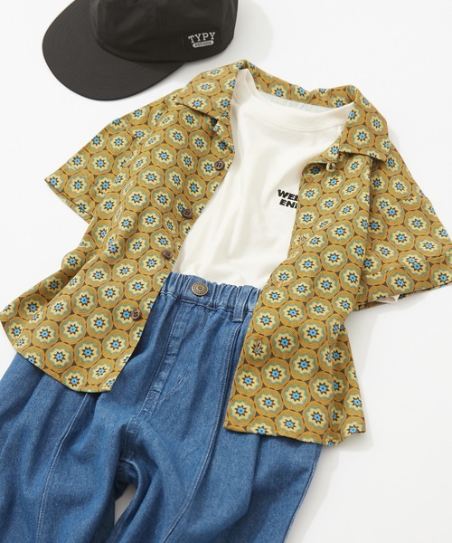CIAOPANIC TYPY(チャオパニックティピー)の「【KIDS】OSOROバティックオープンカラーシャツ(シャツ/ブラウス・キッズ・ブラウン/ベージュ・105/120/140/150)」の13枚目の写真