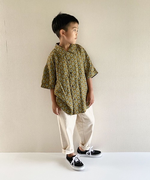 CIAOPANIC TYPY(チャオパニックティピー)の「【KIDS】OSOROバティックオープンカラーシャツ(シャツ/ブラウス・キッズ・ブラウン/ベージュ・105/120/140/150)」の22枚目の写真