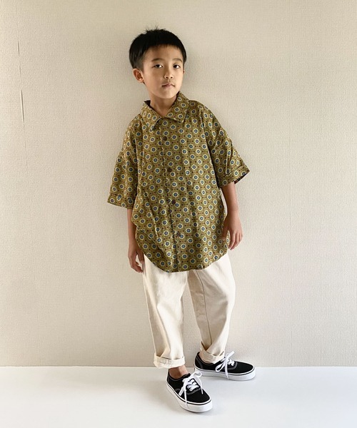 CIAOPANIC TYPY(チャオパニックティピー)の「【KIDS】OSOROバティックオープンカラーシャツ(シャツ/ブラウス・キッズ・ブラウン/ベージュ・105/120/140/150)」の21枚目の写真
