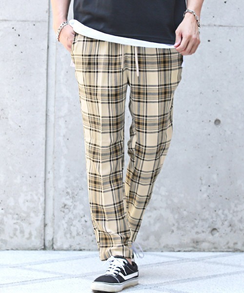 LUXSTYLE（ラグスタイル）の「T/Rアンクルテーパードパンツ（スラックス・メンズ・その他/クリーム/グレー系その他/ベージュ系その他/グリーン系その他/ブラウン系その他・L/XL/M）」の4枚目の写真