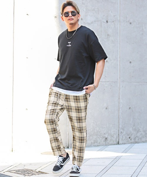 LUXSTYLE（ラグスタイル）の「T/Rアンクルテーパードパンツ（スラックス・メンズ・その他/クリーム/グレー系その他/ベージュ系その他/グリーン系その他/ブラウン系その他・L/XL/M）」の9枚目の写真