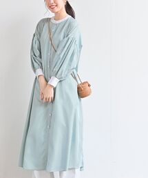 rps | バンドカラーストライプクレリックシャツワンピース(シャツワンピース)