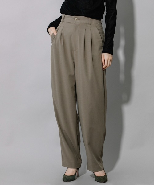 Munich(ミューニック)の「ストレッチTRトロピカルワイドカーブパンツ(スラックス・レディース・チャコールグレー/ブラック/カーキ・S/M/XS)」の7枚目の写真