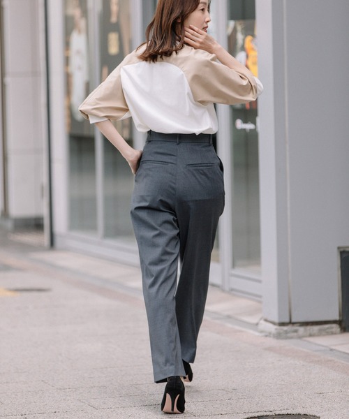 Munich(ミューニック)の「ストレッチTRトロピカルワイドカーブパンツ(スラックス・レディース・チャコールグレー/ブラック/カーキ・S/M/XS)」の17枚目の写真