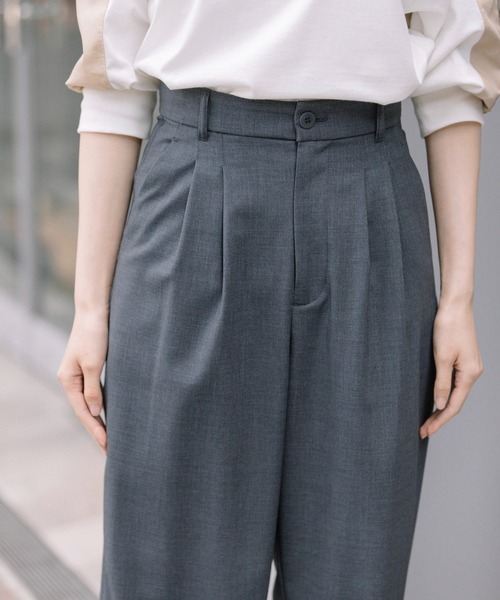 Munich(ミューニック)の「ストレッチTRトロピカルワイドカーブパンツ(スラックス・レディース・チャコールグレー/ブラック/カーキ・S/M/XS)」の22枚目の写真