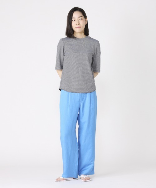 LA MARINE FRANCAISE（マリン フランセーズ）の「コーマフライスボーダーハイネック（Tシャツ/カットソー・レディース・ネイビー/グレー/レッド/イエロー/ブルー・FREE）」の3枚目の写真