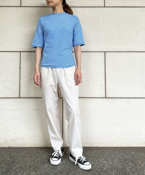LA MARINE FRANCAISE（マリン フランセーズ）の「コーマフライスボーダーハイネック（Tシャツ/カットソー・レディース・ネイビー/グレー/レッド/イエロー/ブルー・FREE）」の22枚目の写真