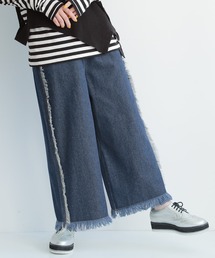 osharewalker | 『フリンジデザインワイドデニム』(デニムパンツ)