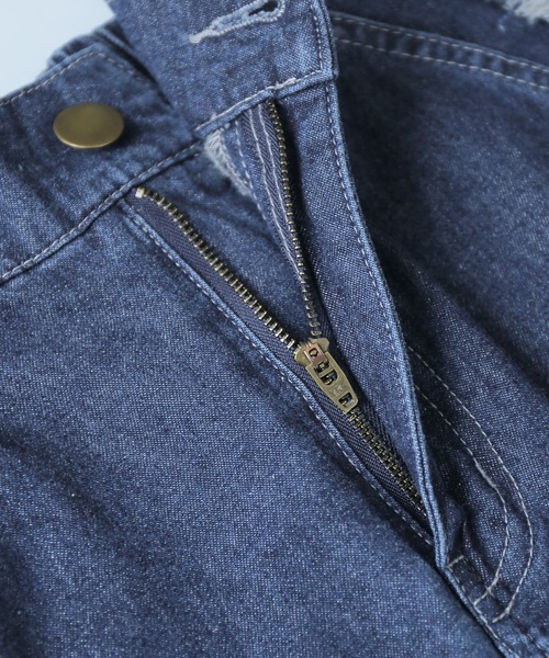 osharewalker（オシャレウォーカー）の「『フリンジデザインワイドデニム』（デニムパンツ・レディース・ブルー・1/2）」の19枚目の写真