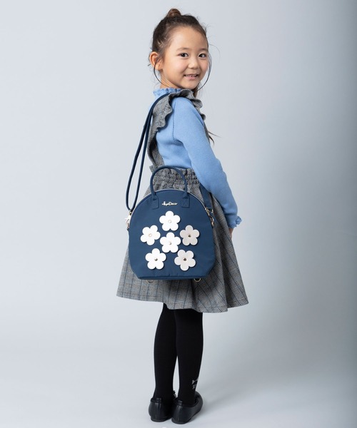 KP DECO（ケーピーデコ）の「お花モチーフの3WAYショルダーバッグ（ショルダーバッグ・キッズ・ブルー系その他/サックスブルー/ピンク・FREE）」の4枚目の写真