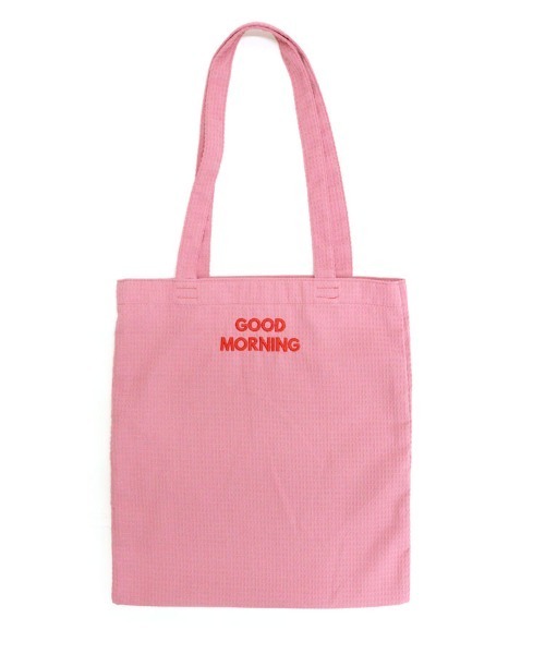 DONOBAN（ドノバン）の「ワッフルロゴトートバッグ（トートバッグ・レディース・ピンク/ライラック/グリーン/ブラック/アイボリー/ホワイト系その他/ピンク系その他/レモンイエロー/ネイビー・F）」の13枚目の写真