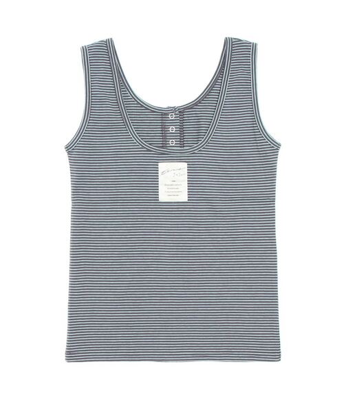 TINA:JOJUN(ティーナジョジュン)の「ヘンリーネック ボーダータンクトップ TINA:JOJUN(タンクトップ・レディース・サーモンピンク/ブルーグレー/グリーン・M)」の9枚目の写真