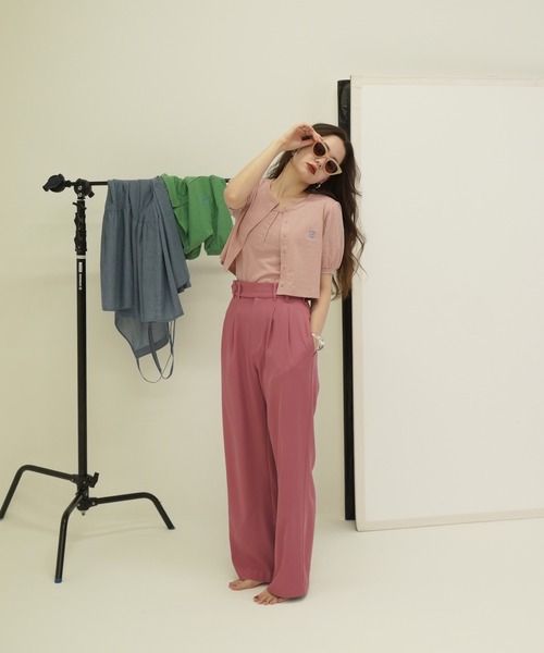 TINA:JOJUN(ティーナジョジュン)の「ヘンリーネック ボーダータンクトップ TINA:JOJUN(タンクトップ・レディース・サーモンピンク/ブルーグレー/グリーン・M)」の12枚目の写真