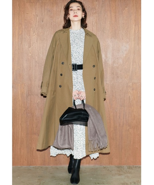 emmi（エミ）の「【emmi atelier】袖コンシャストレンチコート（ステンカラーコート・レディース・モカ/キャメル・1/0）」の19枚目の写真