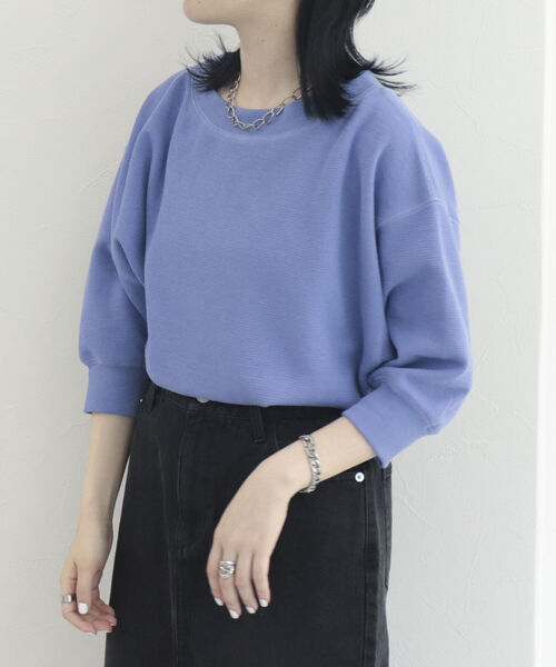 fredy emue(フレディエミュ)の「ラッセル2WAYドルマンプルオーバーカットソー(Tシャツ/カットソー・レディース・ベージュ/オフホワイト/ブラック/ブルー・38)」の6枚目の写真