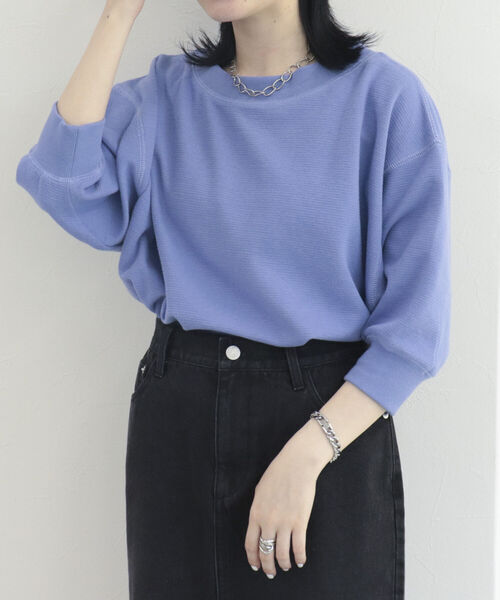 fredy emue(フレディエミュ)の「ラッセル2WAYドルマンプルオーバーカットソー(Tシャツ/カットソー・レディース・ベージュ/オフホワイト/ブラック/ブルー・38)」の1枚目の写真