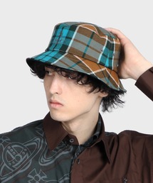 【美品】Vivienne Westwood チェック トラッカーハット Mサイズ Vivienne Westwood MAN（ヴィヴィアンウエストウッドマン）の