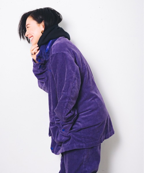 AlexanderLeeChang（アレキサンダーリーチャン）の「AlexanderLeeChang/アレキサンダーリーチャン　BLC CORDUROY TRACK JKT（カバーオール・メンズ・ブラック/ブラウン/パープル・LARGE/MEDIUM/X-LARGE）」の12枚目の写真