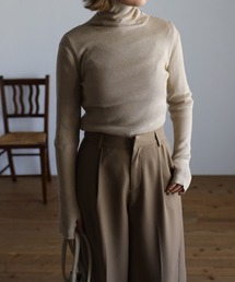 r. | リブニット フィンガーホール タートル PO(ニット/セーター)