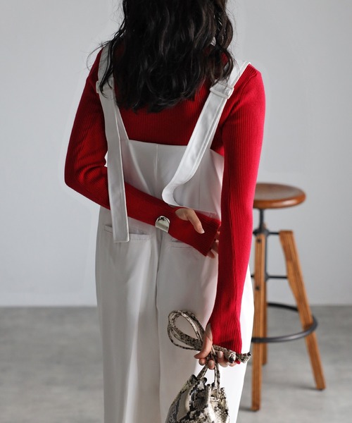 r.（アールドット）の「リブニット フィンガーホール タートル PO（ニット/セーター・レディース・ブラック/ピンク/オレンジ/ブルー/グリーン/モカ/キナリ/グレー/レッド・FREE）」の22枚目の写真