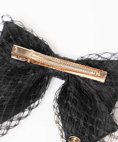 Romansual（ロマンシュアル）の「Romansual/ベールリボンクリップセット（バレッタ/ヘアクリップ・レディース・ピンク/ブラック・FREE）」の14枚目の写真