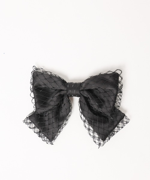 Romansual（ロマンシュアル）の「Romansual/ベールリボンクリップセット（バレッタ/ヘアクリップ・レディース・ピンク/ブラック・FREE）」の9枚目の写真