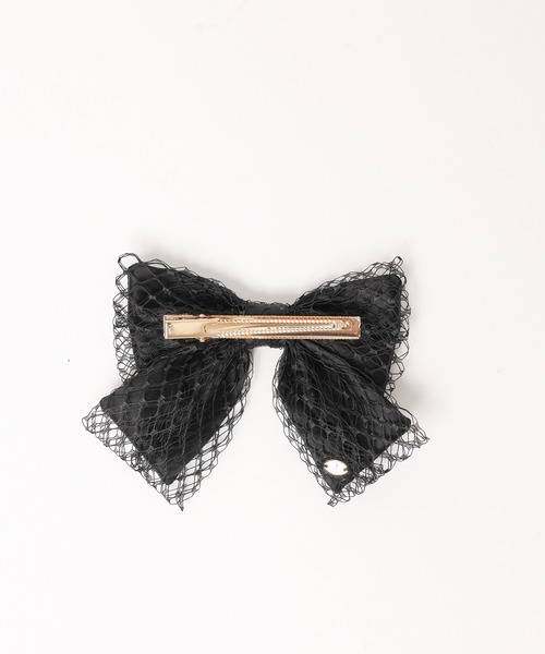 Romansual（ロマンシュアル）の「Romansual/ベールリボンクリップセット（バレッタ/ヘアクリップ・レディース・ピンク/ブラック・FREE）」の11枚目の写真