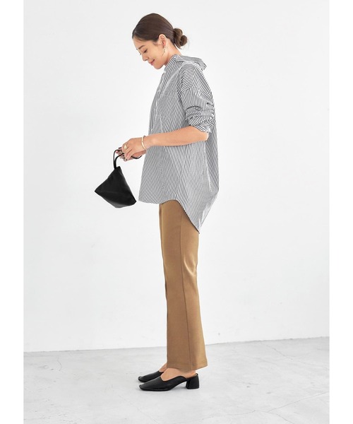 STYLE DELI（スタイルデリ）の「【Made in JAPAN】ストレッチセミフレアパンツ（その他パンツ・レディース・ブラック/キャメル・SMALL/MEDIUM）」の18枚目の写真