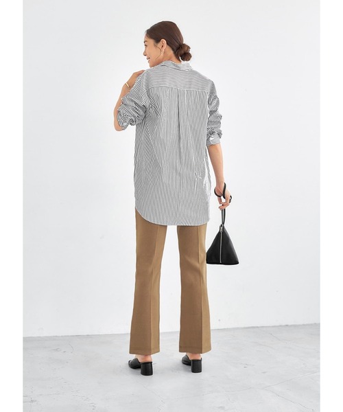 STYLE DELI（スタイルデリ）の「【Made in JAPAN】ストレッチセミフレアパンツ（その他パンツ・レディース・ブラック/キャメル・SMALL/MEDIUM）」の13枚目の写真