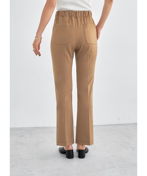 STYLE DELI（スタイルデリ）の「【Made in JAPAN】ストレッチセミフレアパンツ（その他パンツ・レディース・ブラック/キャメル・SMALL/MEDIUM）」の7枚目の写真