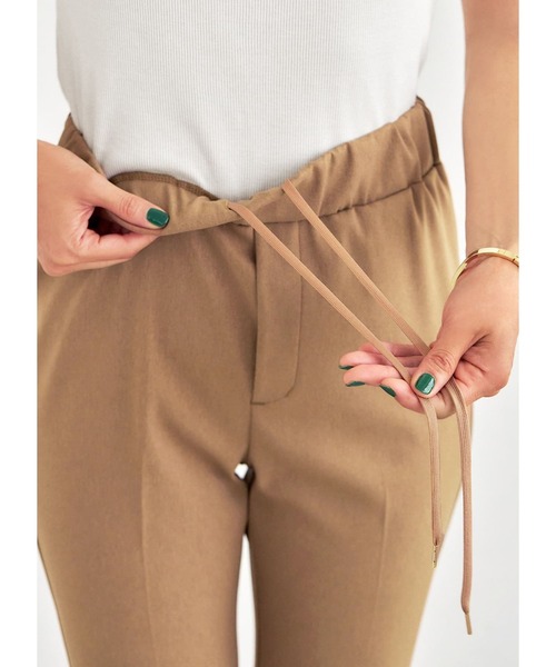 STYLE DELI（スタイルデリ）の「【Made in JAPAN】ストレッチセミフレアパンツ（その他パンツ・レディース・ブラック/キャメル・SMALL/MEDIUM）」の11枚目の写真