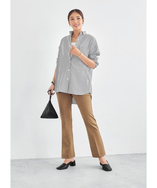 STYLE DELI（スタイルデリ）の「【Made in JAPAN】ストレッチセミフレアパンツ（その他パンツ・レディース・ブラック/キャメル・SMALL/MEDIUM）」の8枚目の写真