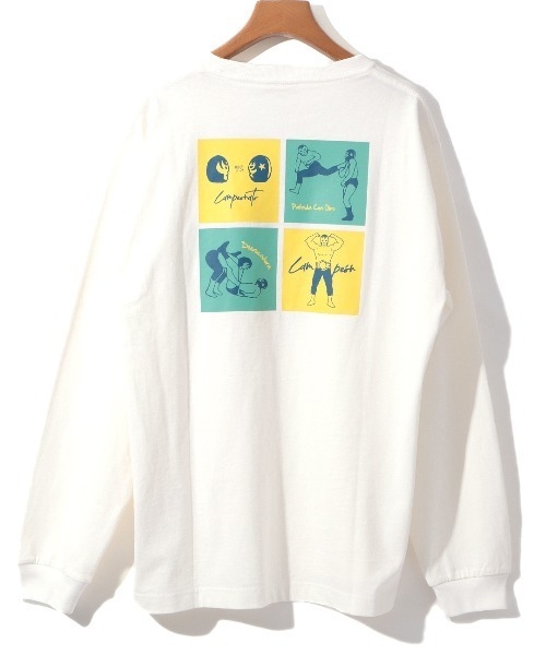 チチカカ(チチカカ)の「【ユニセックス】イラストルチャプリントロングTシャツ(Tシャツ/カットソー・メンズ・ホワイト/ブラック・LARGE/MEDIUM)」の12枚目の写真