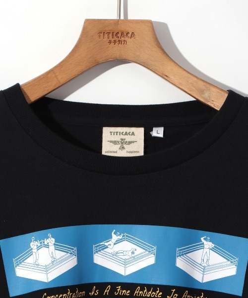 チチカカ(チチカカ)の「【ユニセックス】イラストルチャプリントロングTシャツ(Tシャツ/カットソー・メンズ・ホワイト/ブラック・LARGE/MEDIUM)」の19枚目の写真