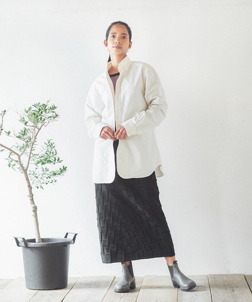 Nigel Cabourn(ナイジェルケーボン)の「Nigel Cabourn ブリティッシュオフィサーズシャツ 80450010000(シャツ/ブラウス・メンズ・ホワイト/グリーン・48/50)」の5枚目の写真