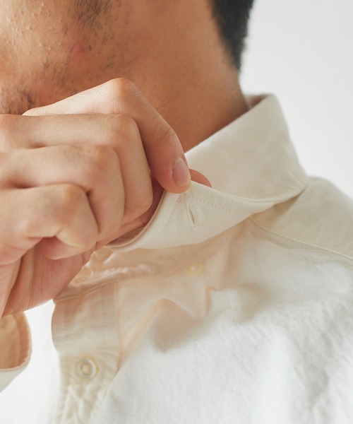 Nigel Cabourn(ナイジェルケーボン)の「Nigel Cabourn ブリティッシュオフィサーズシャツ 80450010000(シャツ/ブラウス・メンズ・ホワイト/グリーン・48/50)」の16枚目の写真