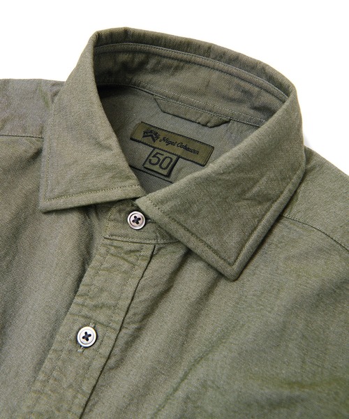 Nigel Cabourn(ナイジェルケーボン)の「Nigel Cabourn ブリティッシュオフィサーズシャツ 80450010000(シャツ/ブラウス・メンズ・ホワイト/グリーン・48/50)」の13枚目の写真