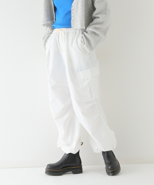 JOINT WORKS（ジョイントワークス）の「スーパーワイドカーゴパンツ（カーゴパンツ・レディース・ホワイト/カーキ・SMALL/MEDIUM）」の21枚目の写真
