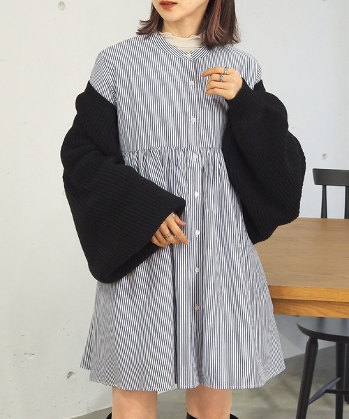 tiptop(ティップトップ)の「バンドカラーチュニックブラウス(シャツ/ブラウス・レディース・ブラック/オフホワイト/ホワイト系その他/A・FREE)」の21枚目の写真