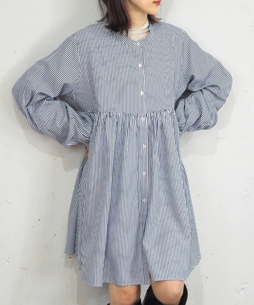 tiptop(ティップトップ)の「バンドカラーチュニックブラウス(シャツ/ブラウス・レディース・ブラック/オフホワイト/ホワイト系その他/A・FREE)」の18枚目の写真