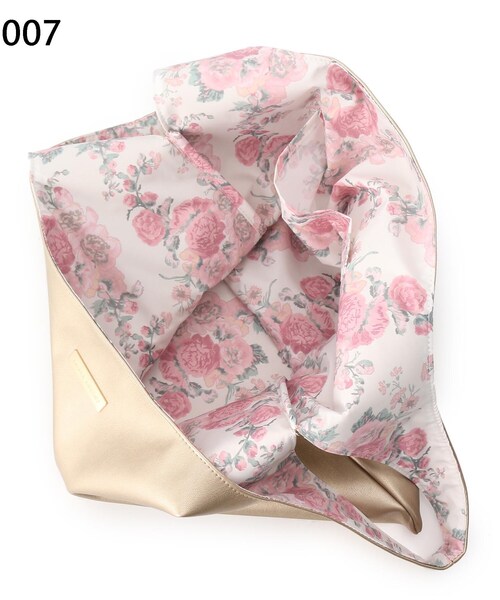 LAURA ASHLEY(ローラアシュレイ)の「ホーリーホックス柄 バッグM(トートバッグ・レディース・シルバー/ゴールド・00)」の9枚目の写真