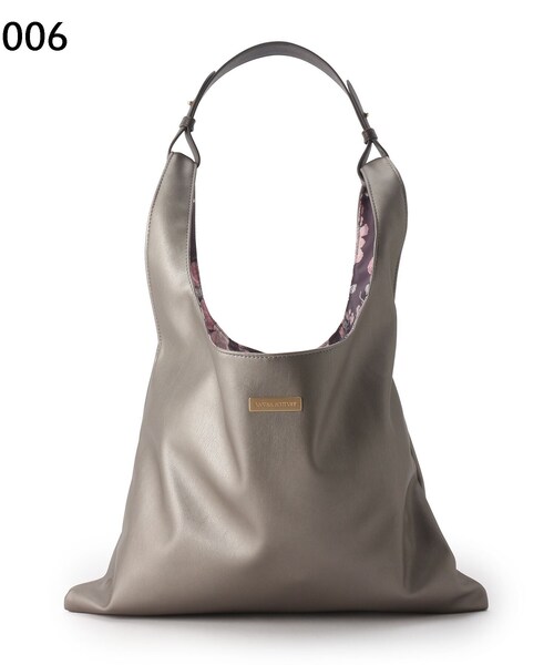 LAURA ASHLEY(ローラアシュレイ)の「ホーリーホックス柄 バッグM(トートバッグ・レディース・シルバー/ゴールド・00)」の11枚目の写真