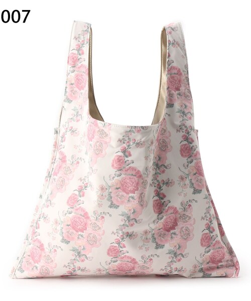 LAURA ASHLEY(ローラアシュレイ)の「ホーリーホックス柄 バッグM(トートバッグ・レディース・シルバー/ゴールド・00)」の15枚目の写真