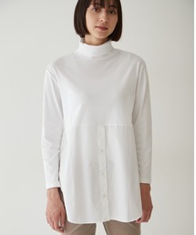 human woman | ◆布帛ドッキングタートルネックカットソー(Tシャツ/カットソー)