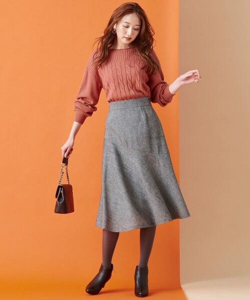 ANY SIS（エニィスィス）の「【美人百花11月号掲載】アシンメトリーマーメイドフレア スカート（スカート・レディース・ネイビー系3/ブラック系6/グレー系3/ブラック系7・2/3/1）」の12枚目の写真