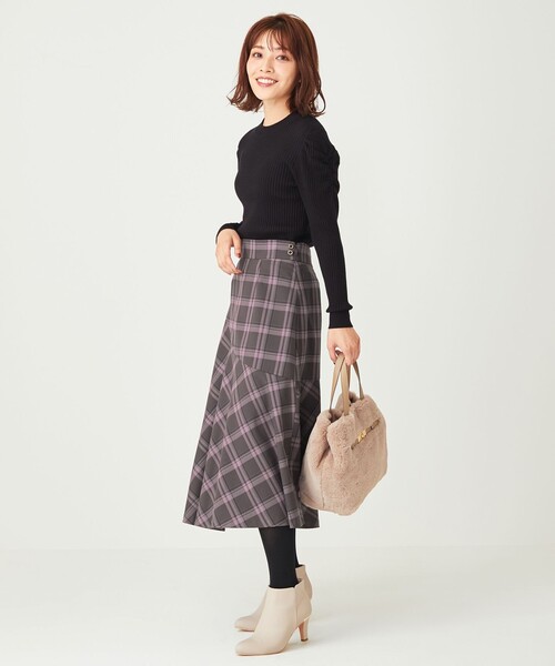 ANY SIS（エニィスィス）の「【美人百花11月号掲載】アシンメトリーマーメイドフレア スカート（スカート・レディース・ネイビー系3/ブラック系6/グレー系3/ブラック系7・2/3/1）」の14枚目の写真