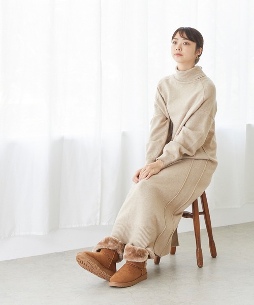 mooimooi（モーイモーイ）の「防寒 撥水 ベイリーボタンムートン（ブーツ・レディース・チャコールグレー/ブラック/キャメル・LL/3L/4L/M/L/S）」の20枚目の写真