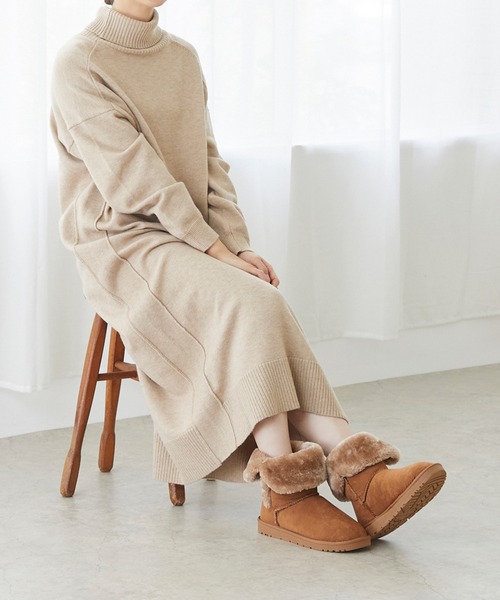 mooimooi（モーイモーイ）の「防寒 撥水 ベイリーボタンムートン（ブーツ・レディース・チャコールグレー/ブラック/キャメル・LL/3L/4L/M/L/S）」の21枚目の写真