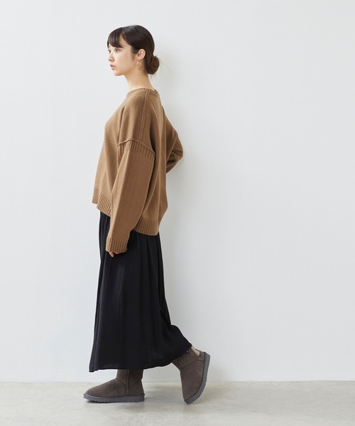 mooimooi（モーイモーイ）の「防寒 撥水 ベイリーボタンムートン（ブーツ・レディース・チャコールグレー/ブラック/キャメル・LL/3L/4L/M/L/S）」の13枚目の写真